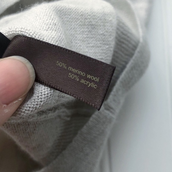 The Limited Sheer Grey Short Sleeve Wool Sweater - Picture 3 of 5